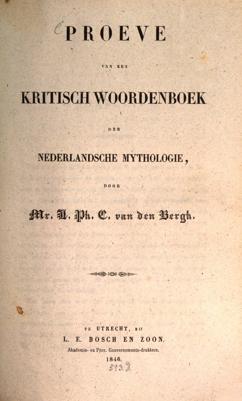 Cover für Proeve van een kritisch woordenboek der nederlandsche mythologie