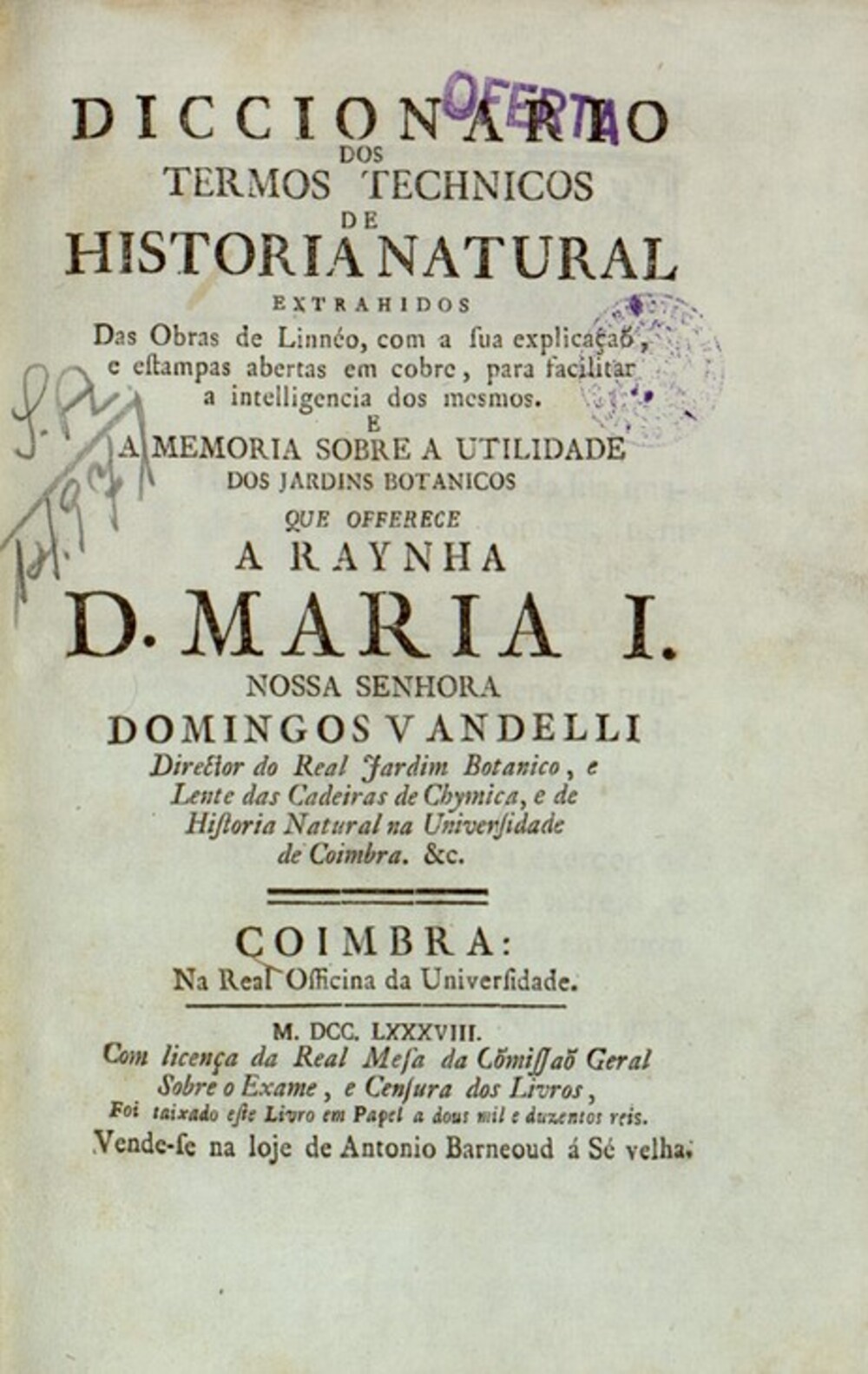Cover für Diccionario dos termos technicos de historia natural