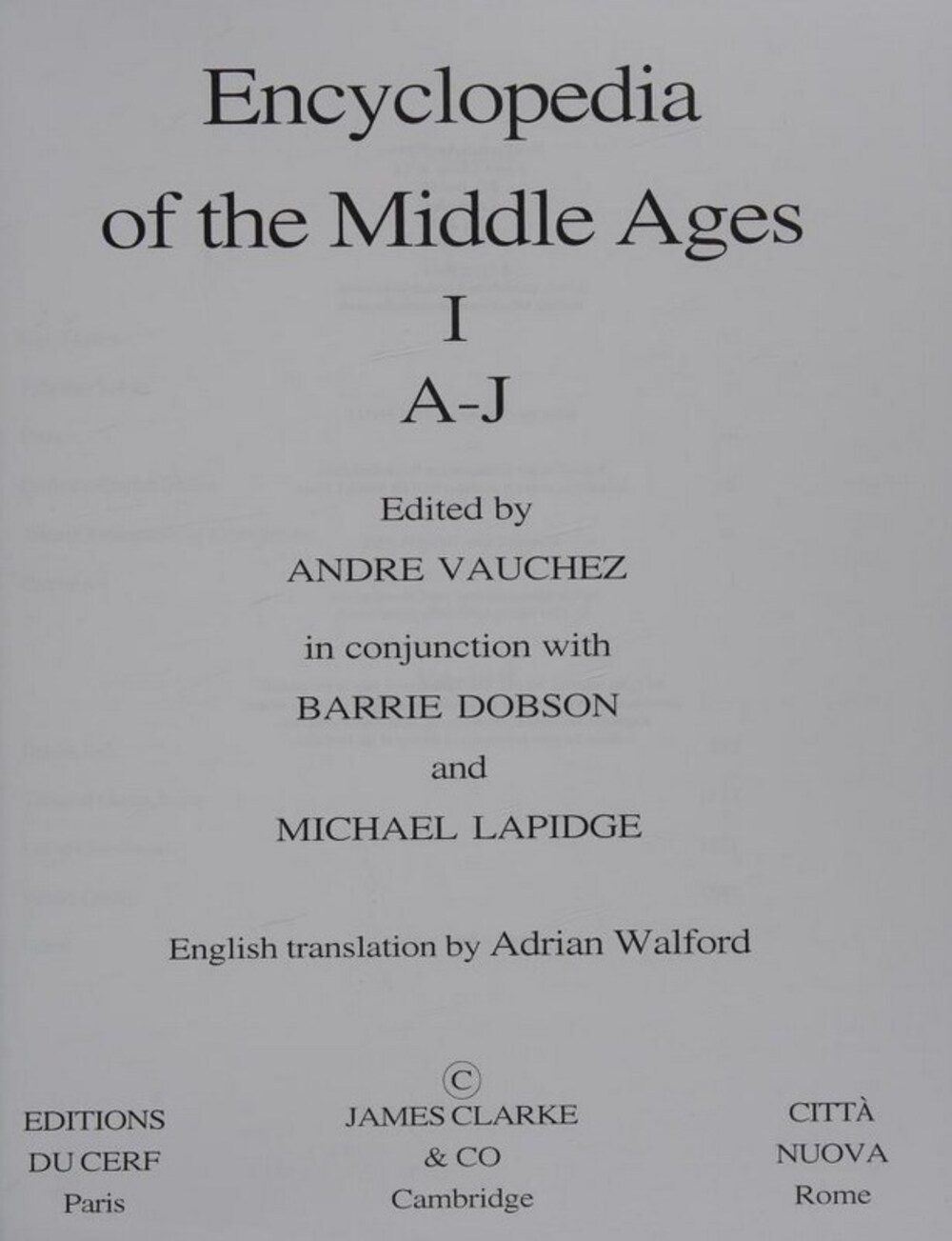 Cover für Encyclopedia of the Middle Ages