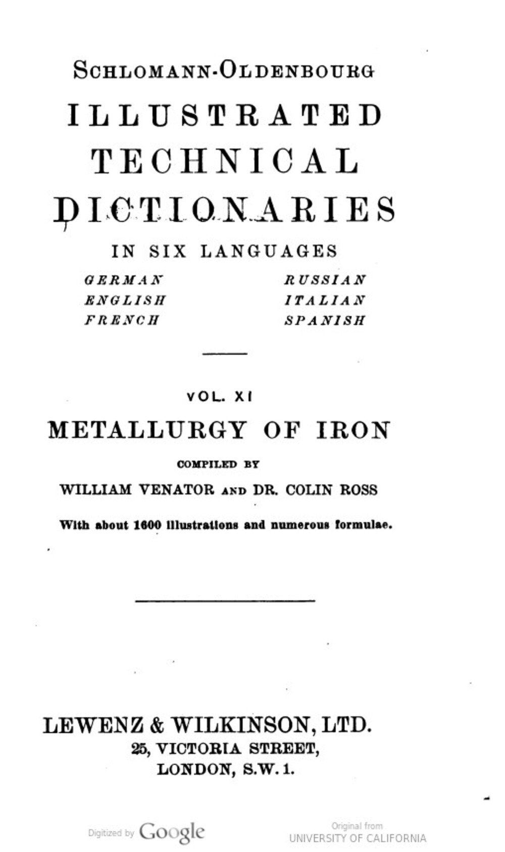 Cover für Metallurgy of iron