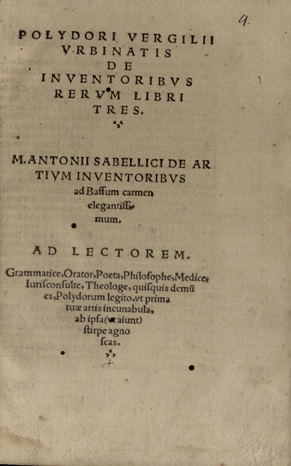 Cover für De inventoribus rerum libri tres