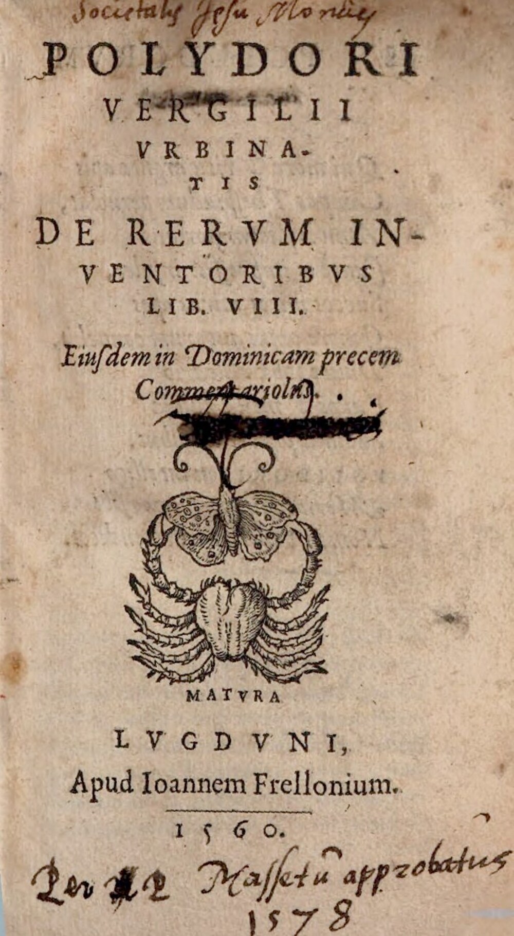 Cover für De rerum inventoribus lib. VIII