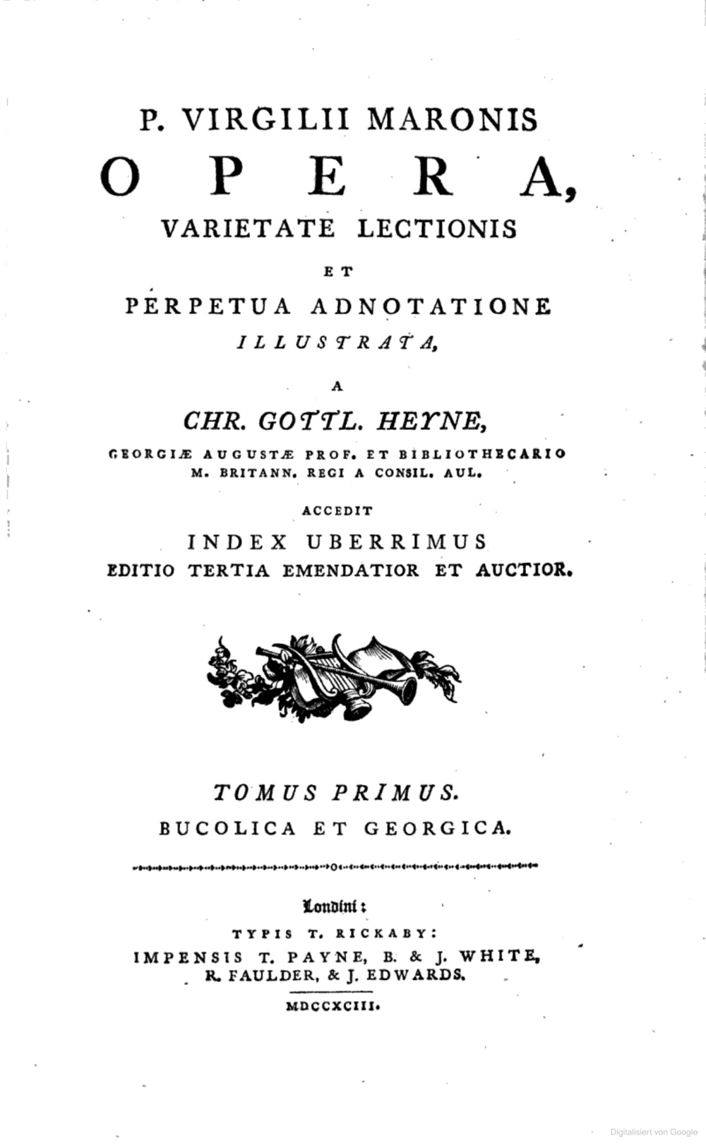 Cover für Georgicon, liber primus