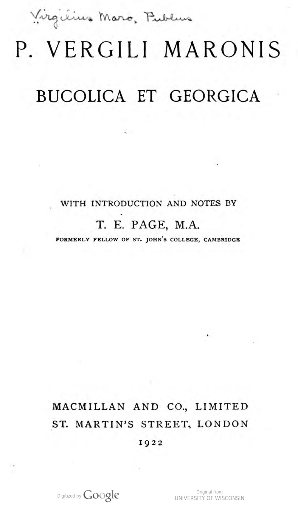Cover für Bucolica et Georgica