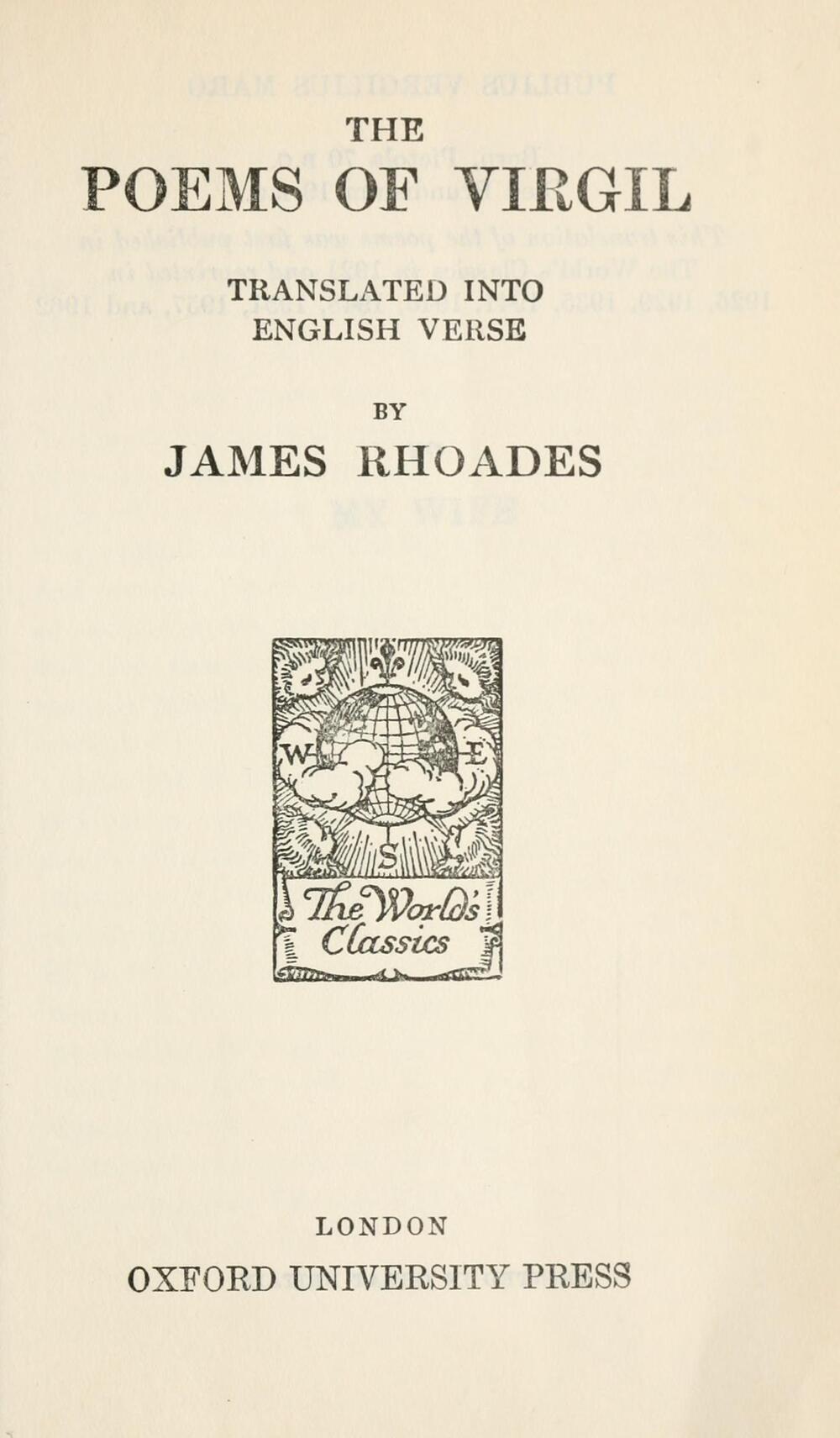 Cover für The poems of Virgil