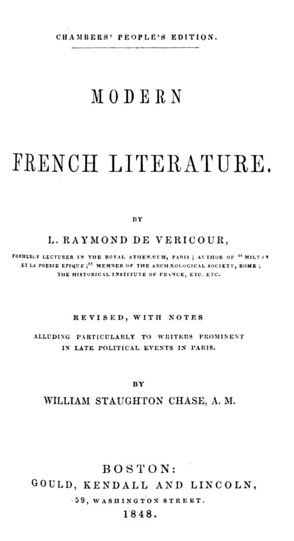 Cover für Modern French literature