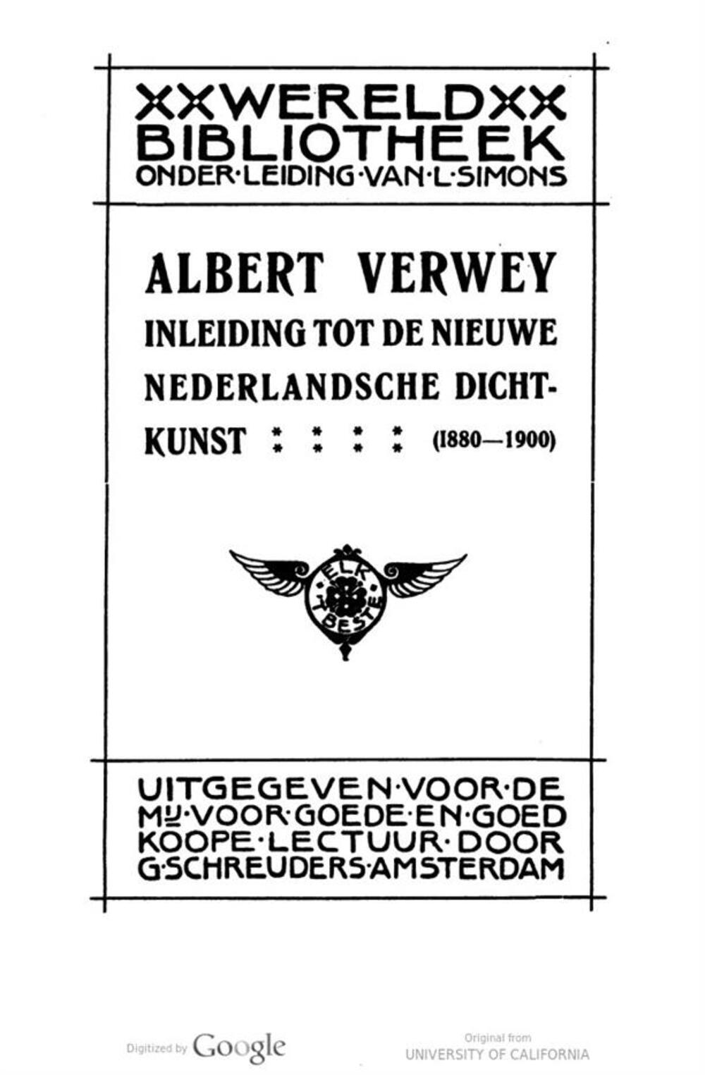 Cover für Inleiding tot de nieuwe Nederlandsche dichtkunst