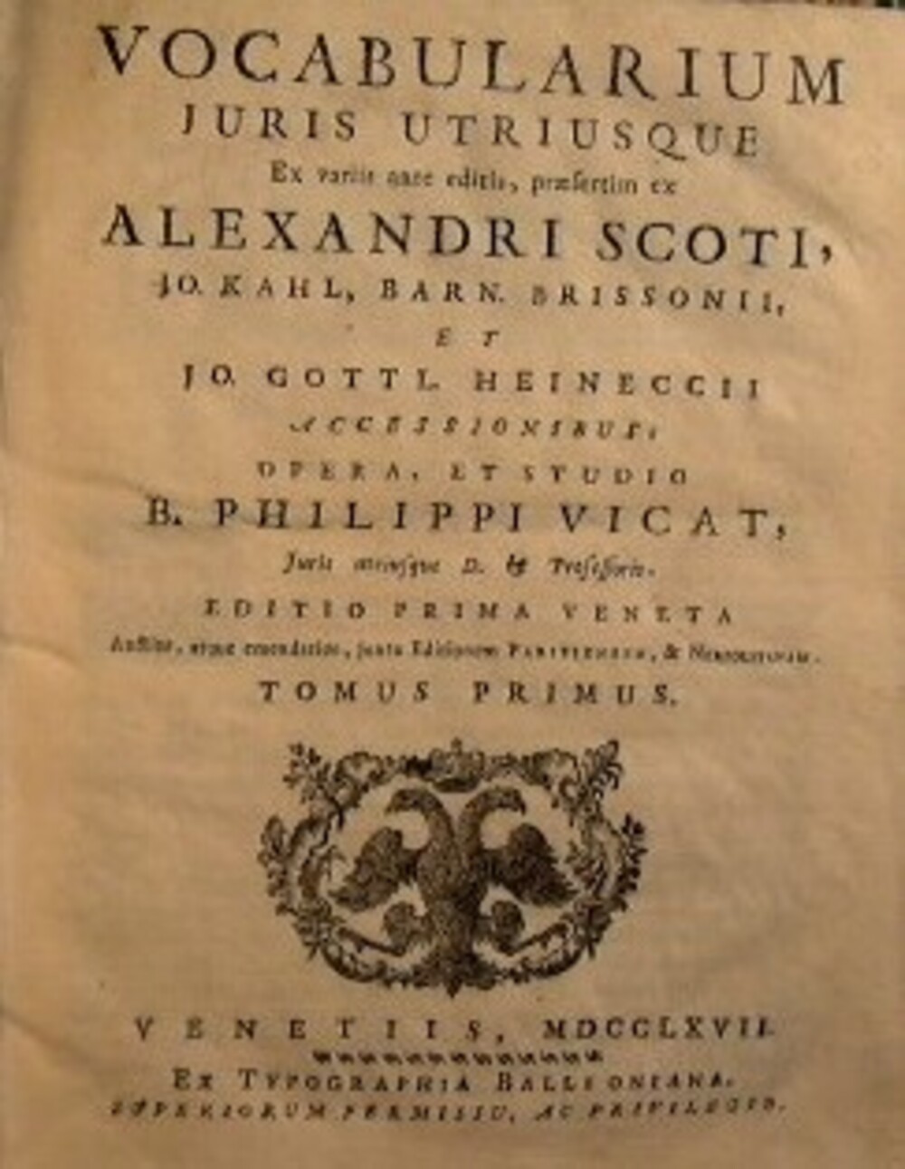 Cover für Vocabularium juris utriusque