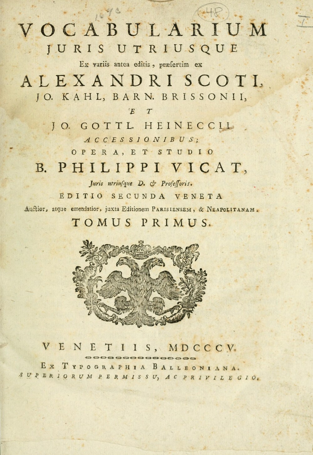 Cover für Vocabularium juris utriusque