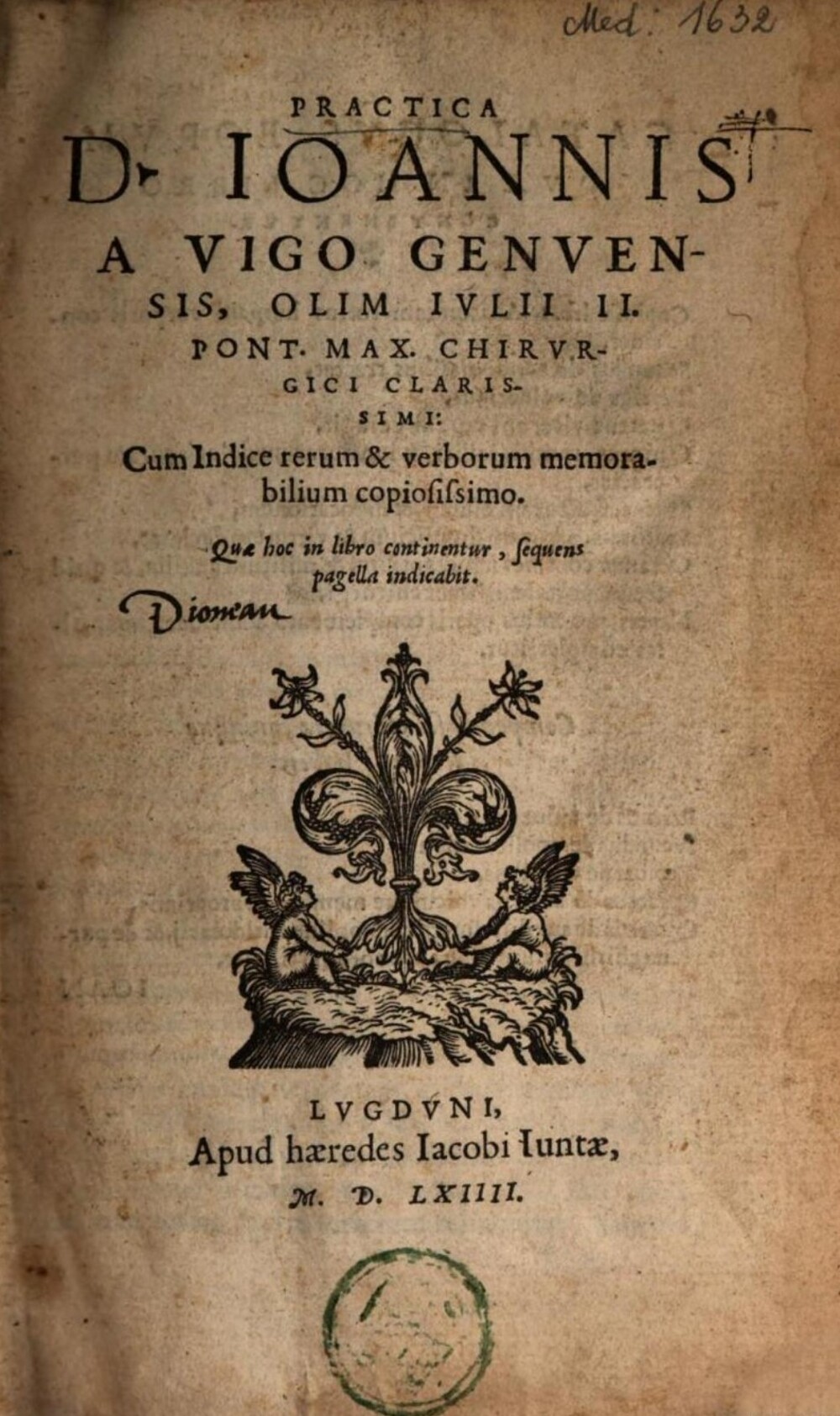 Cover für De universali anatomia, sub brevi sermone, valde utile & necessarium ad usum chirurgiae