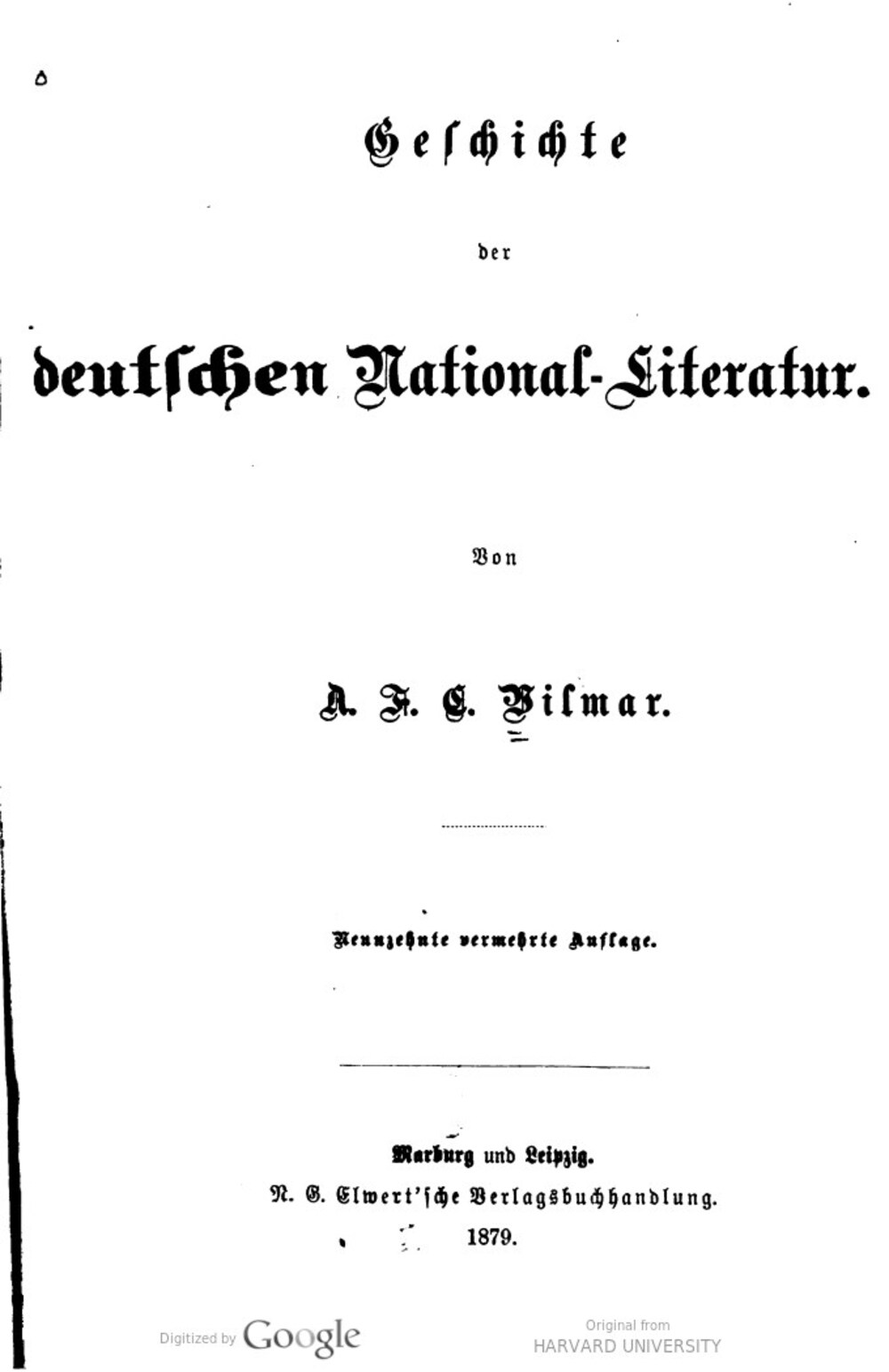 Cover für Geschichte der deutschen National-Literatur