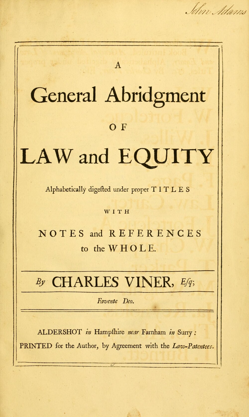 Cover für A general abridgment of law and equity