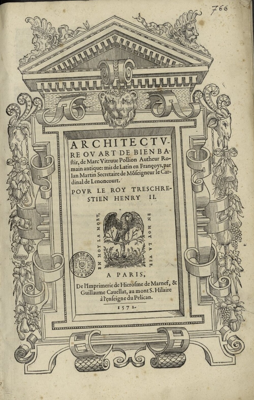 Cover für Architecture ou art de bien bastir, de Marc Vitruve Pollion autheur Romain antique