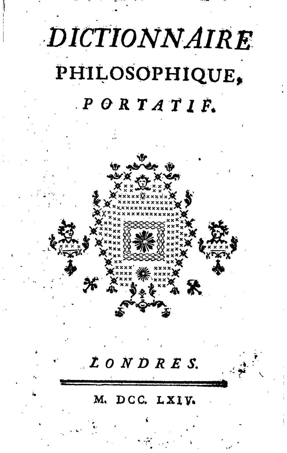 Cover für Dictionnaire philosophique, portatif