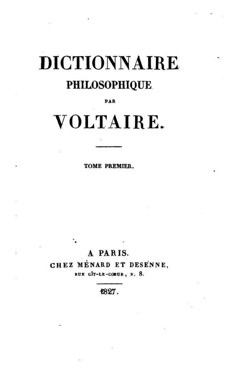 Cover für Dictionnaire philosophique