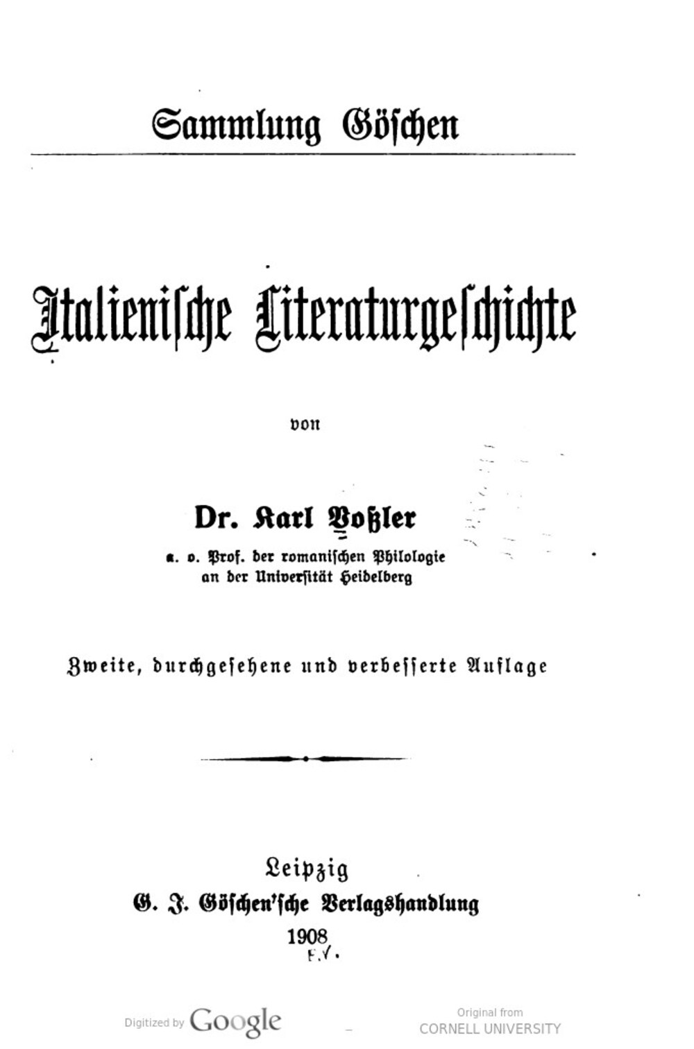 Cover für Italienische Literaturgeschichte