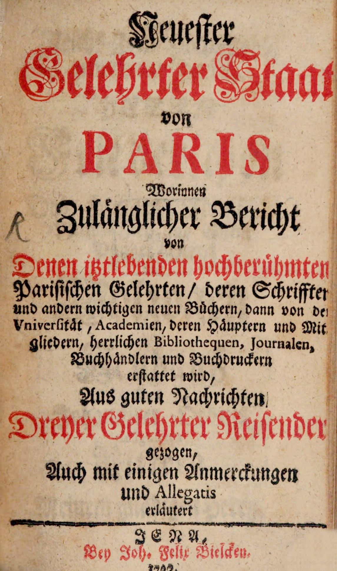 Cover für Neuester gelehrter Staat von Paris