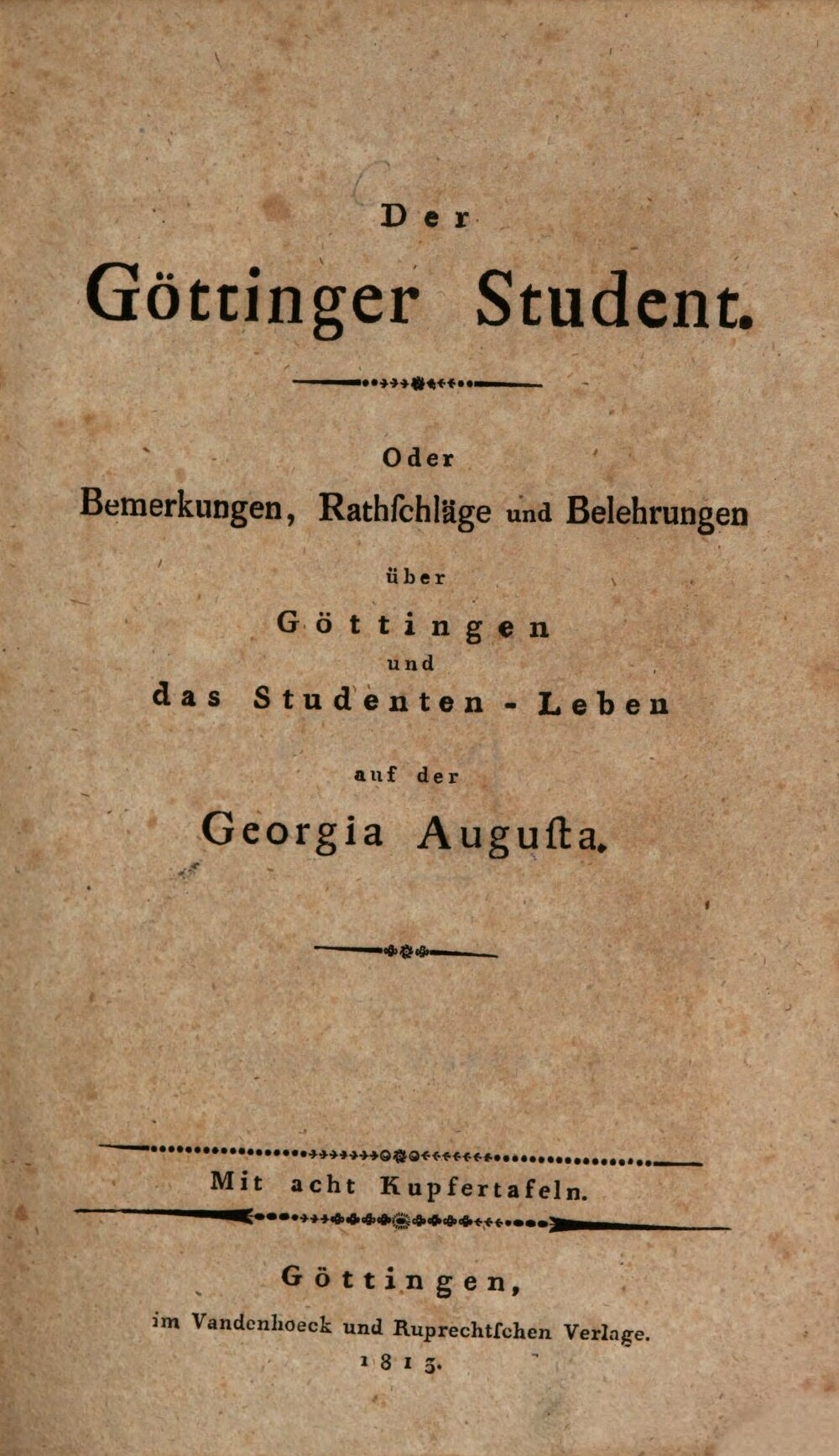 Cover für Der Göttinger Student