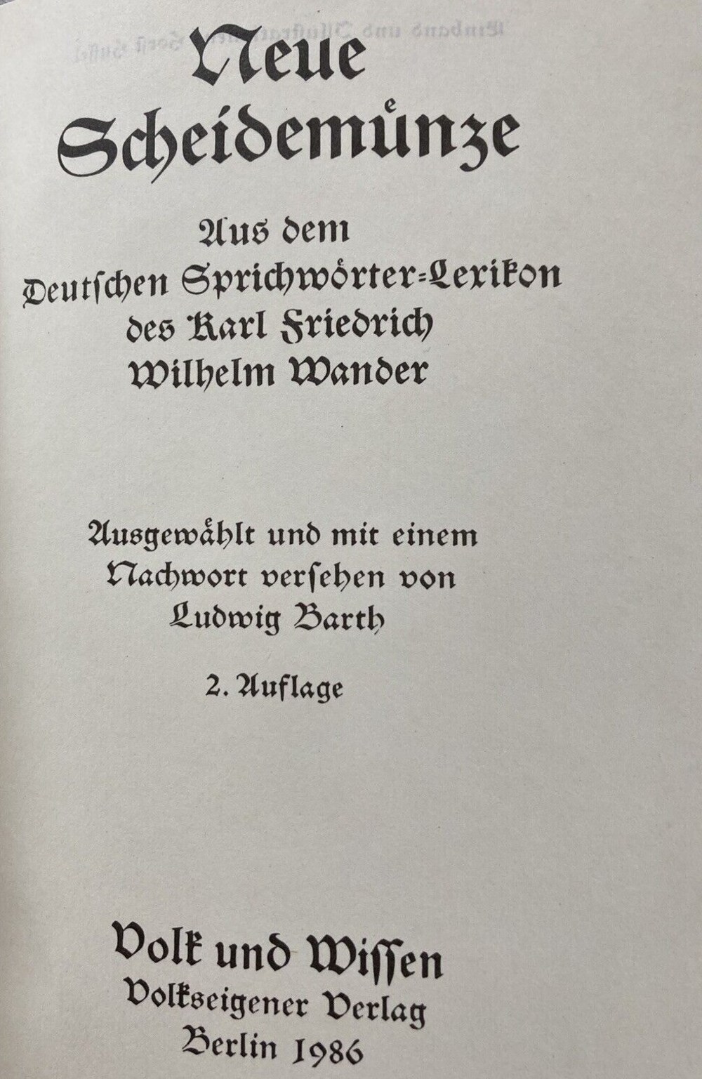 Cover für Neue Scheidemünze