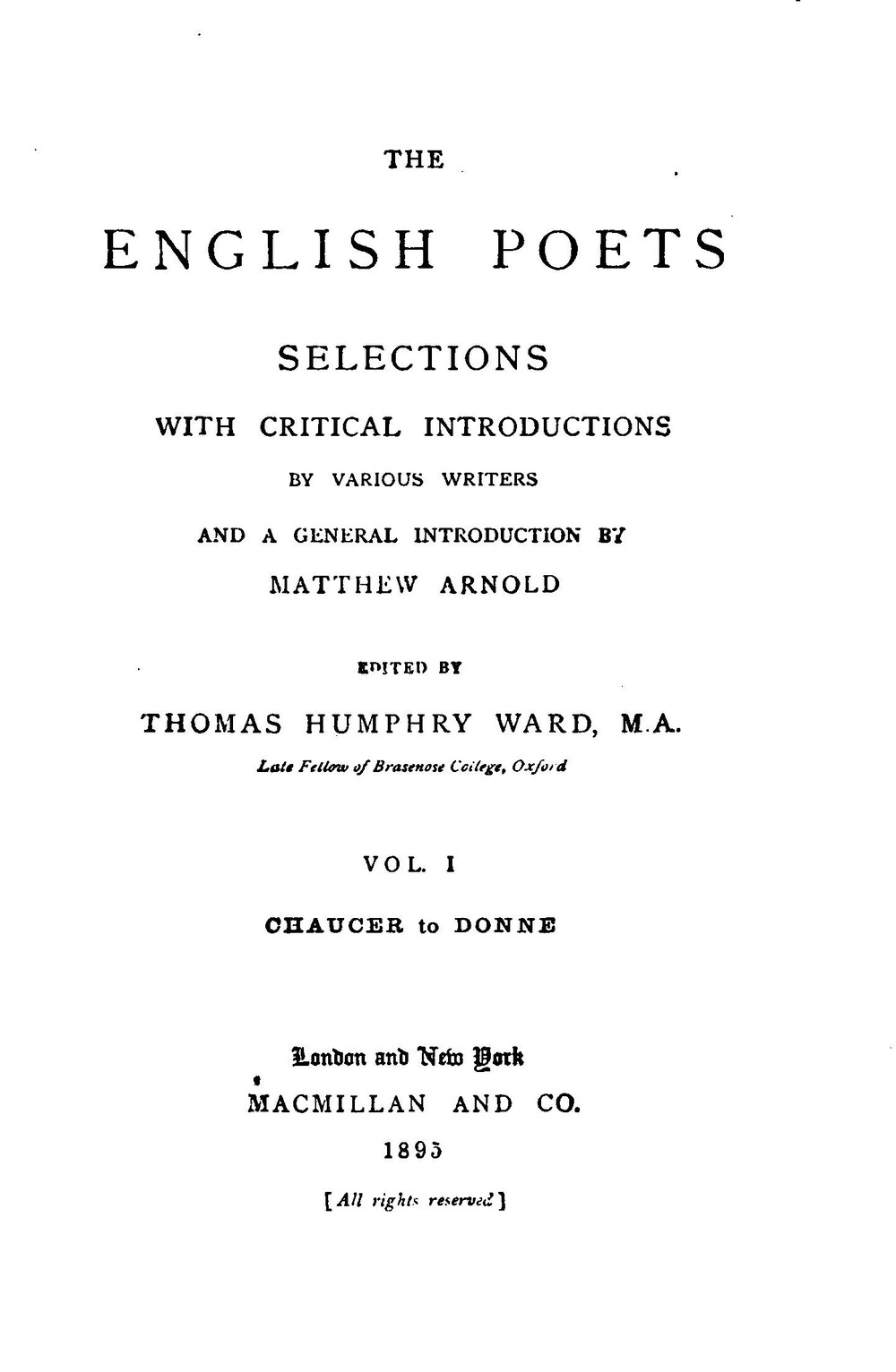 Cover für The English poets