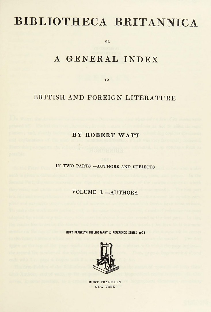 Cover für Bibliotheca Britannica