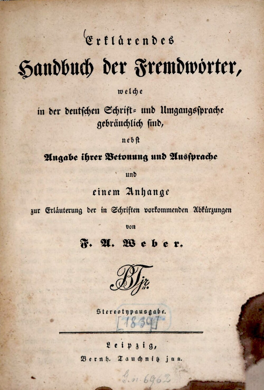 Cover für Erklärendes Handbuch der Fremdwörter