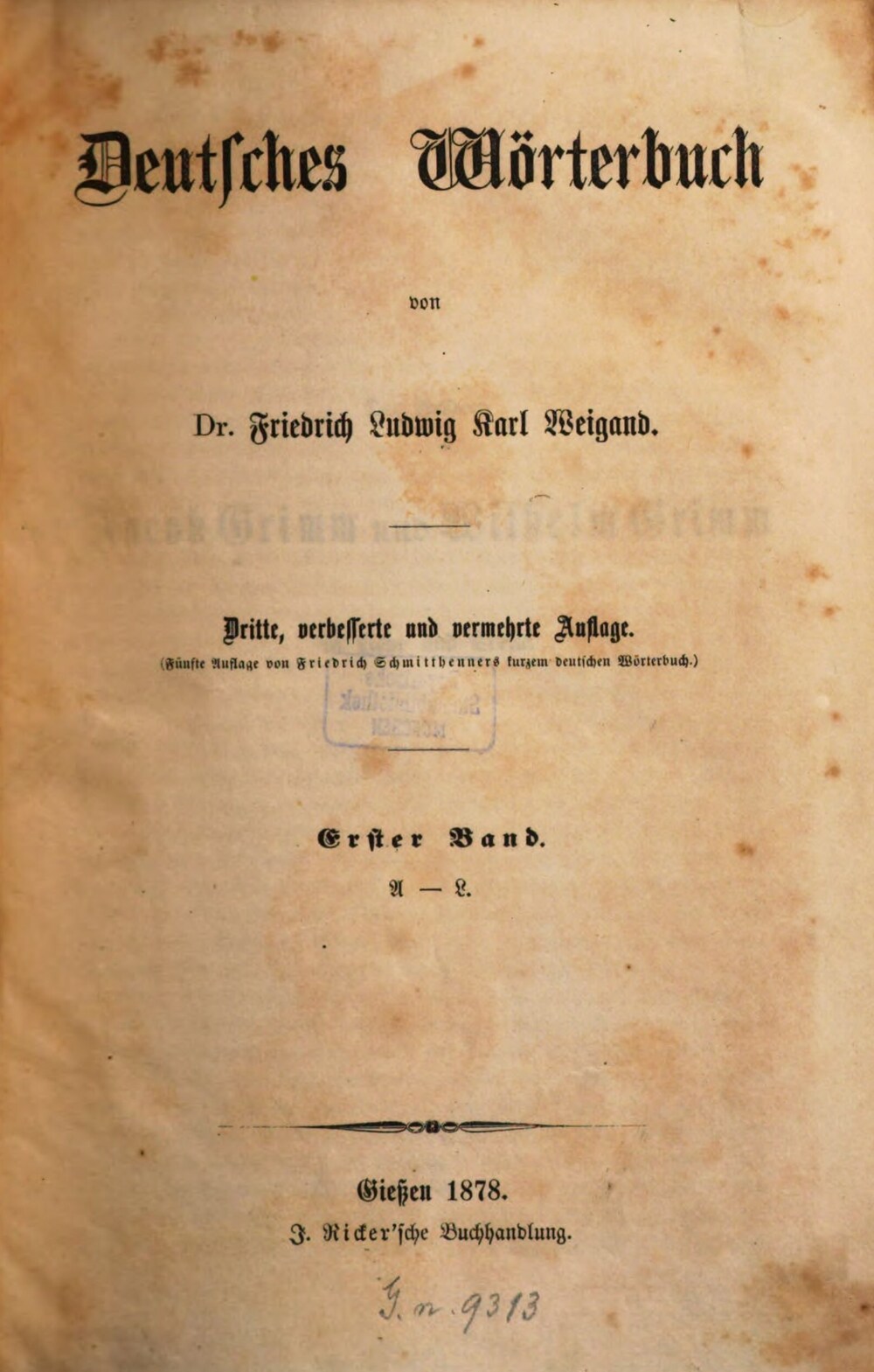 Cover für Deutsches Wörterbuch