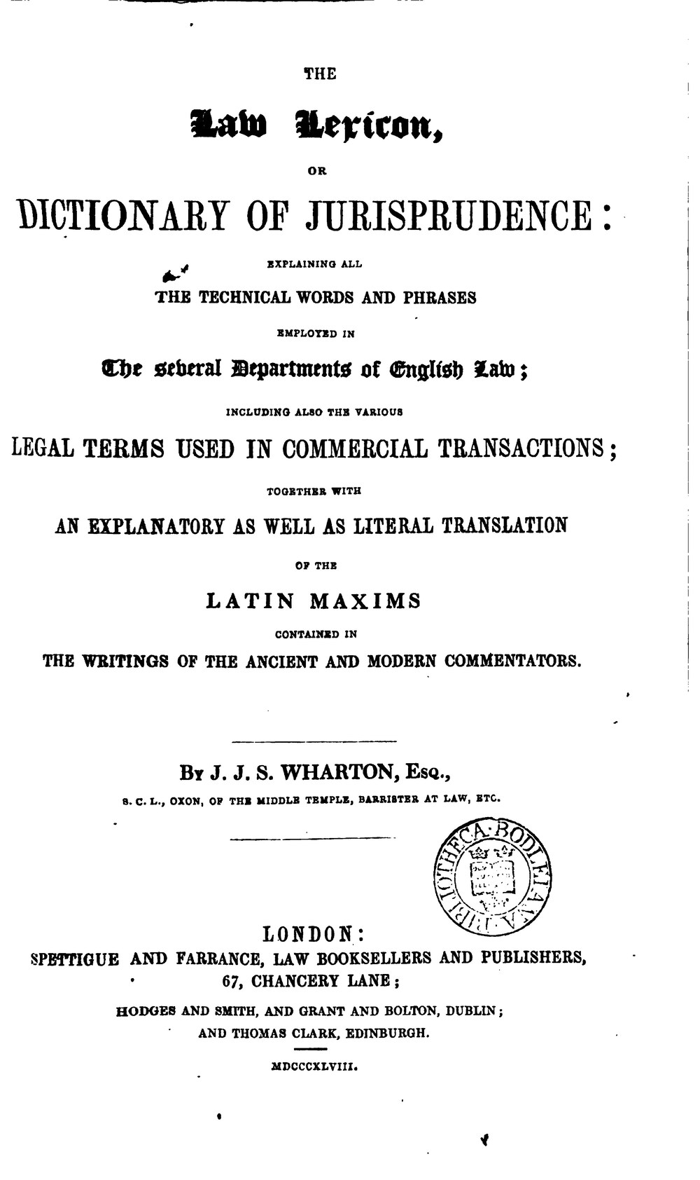 Cover für The law lexicon