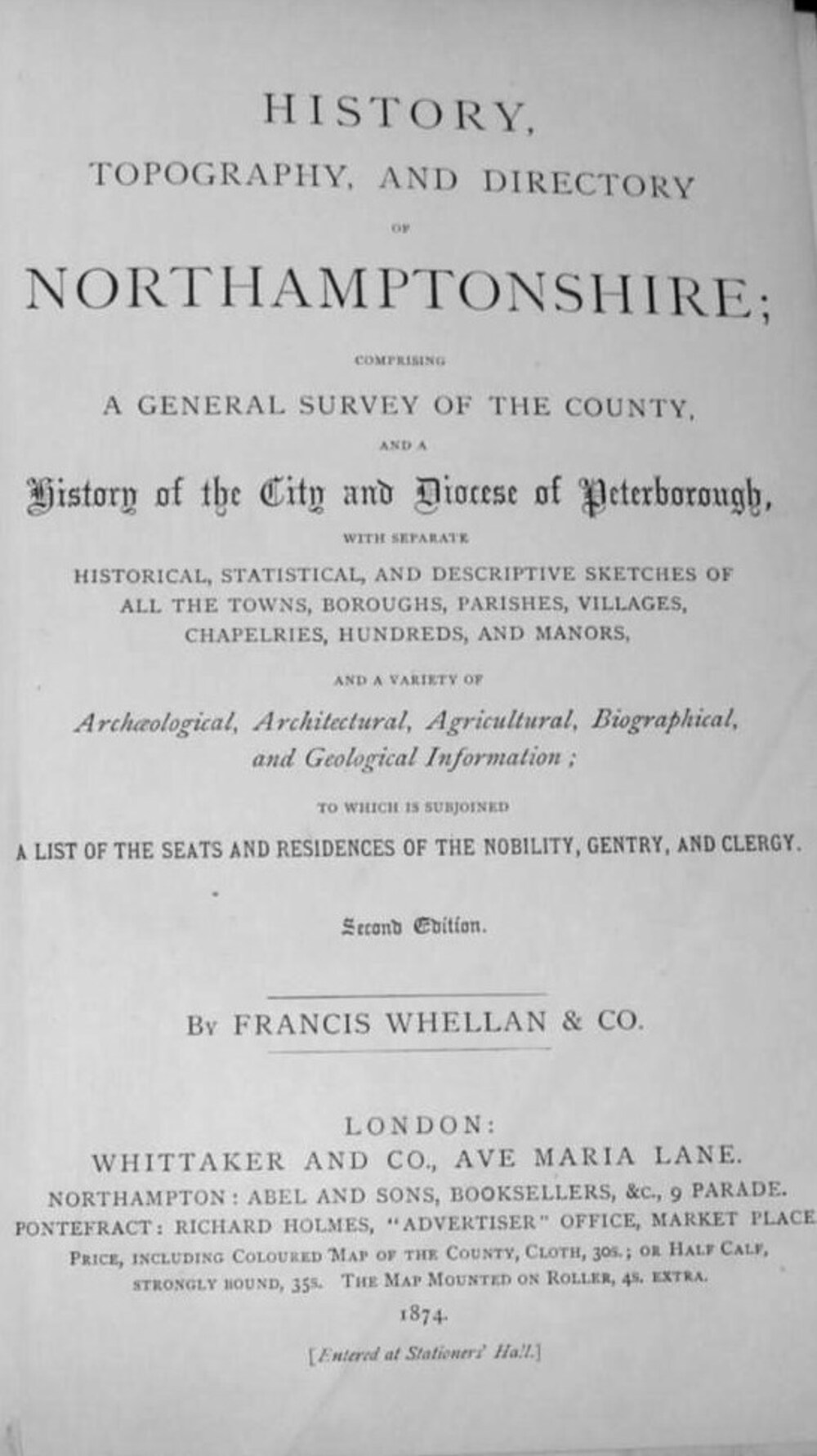 Cover für History, gazetteer, and directory of Northamptonshire