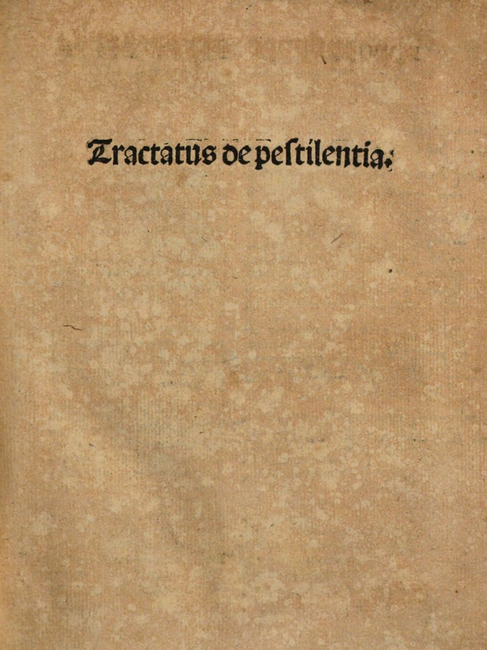 Cover für Tractatus de pestilentia