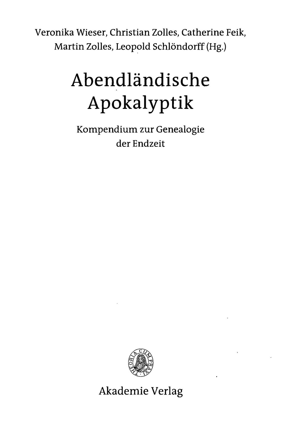 Cover für Abendländische Apokalyptik