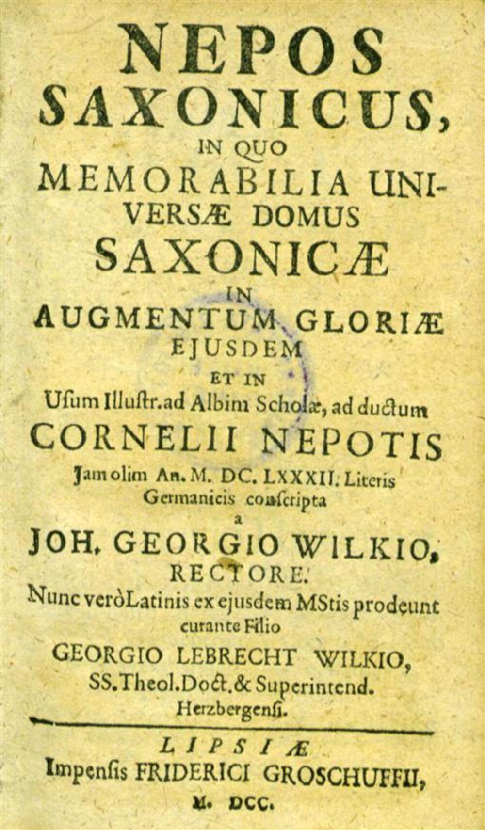 Cover für Nepos Saxonicus