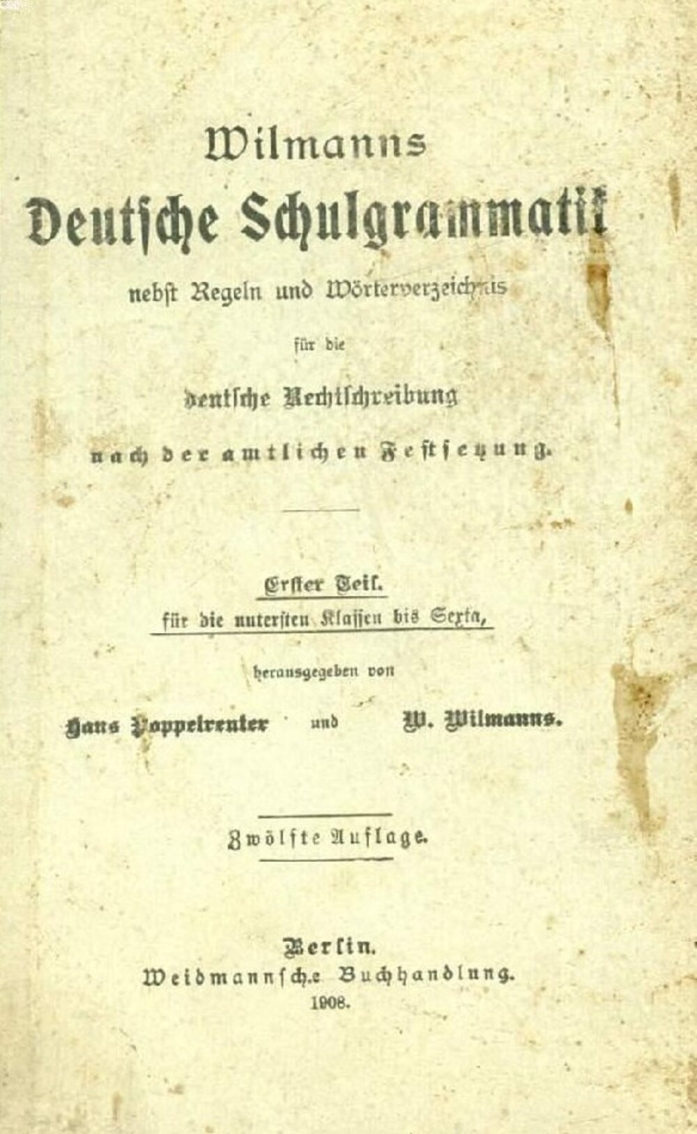 Cover für Deutsche Schulgrammatik