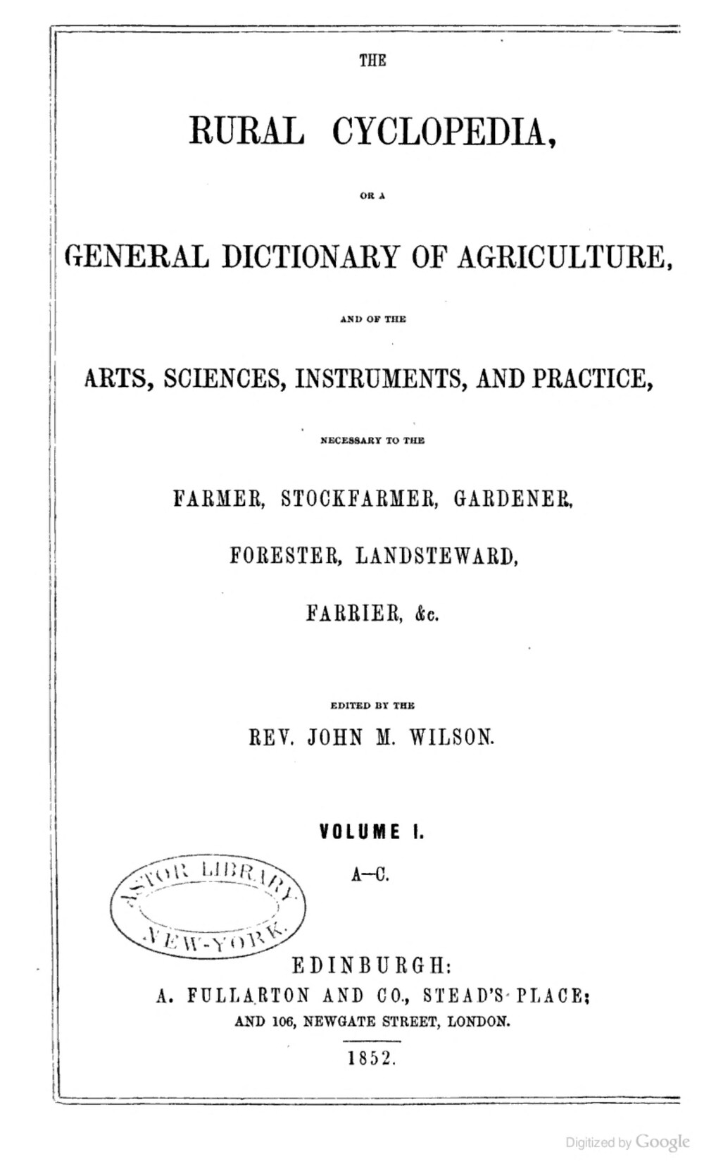 Cover für The rural cyclopedia