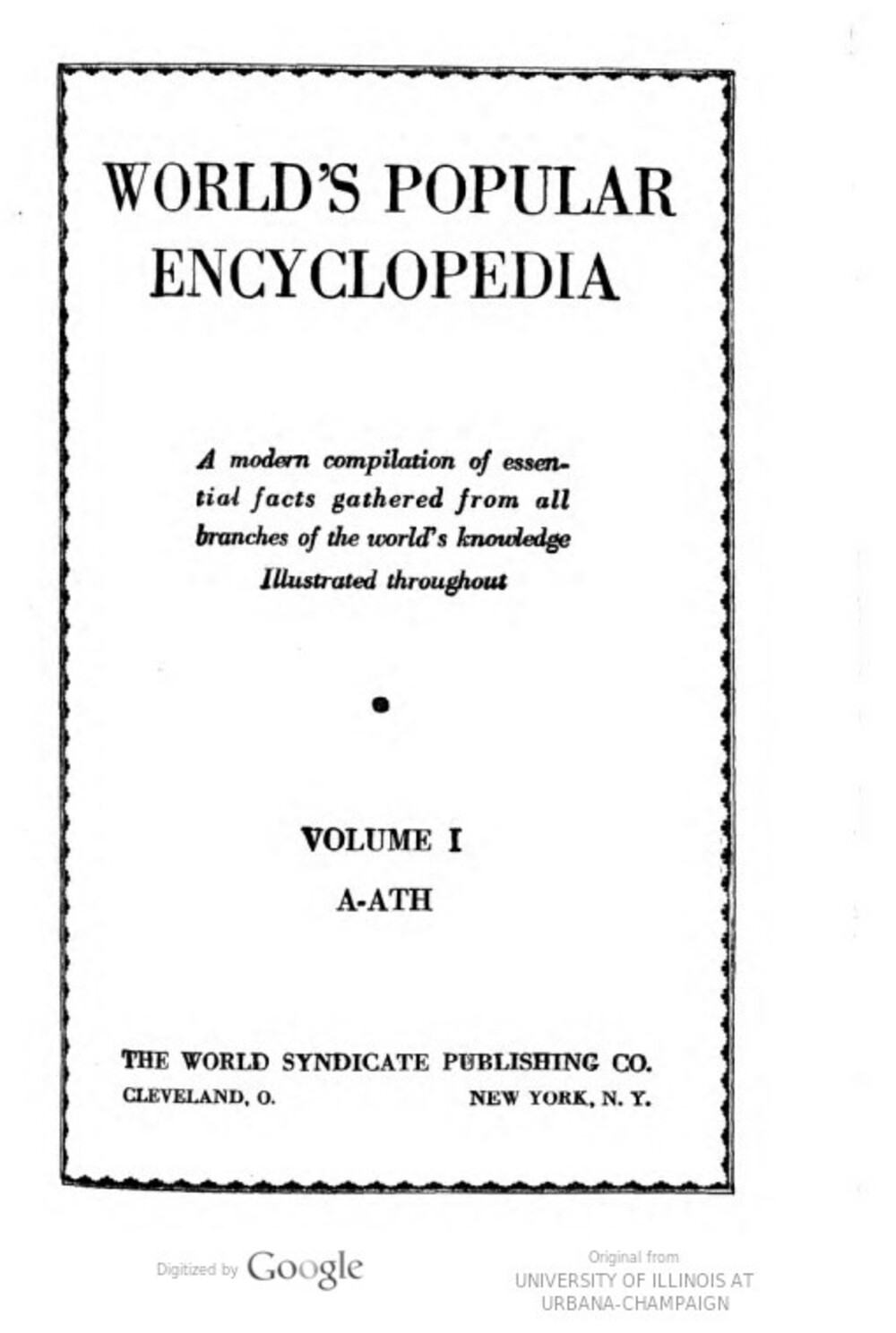 Cover für World's popular encyclopedia