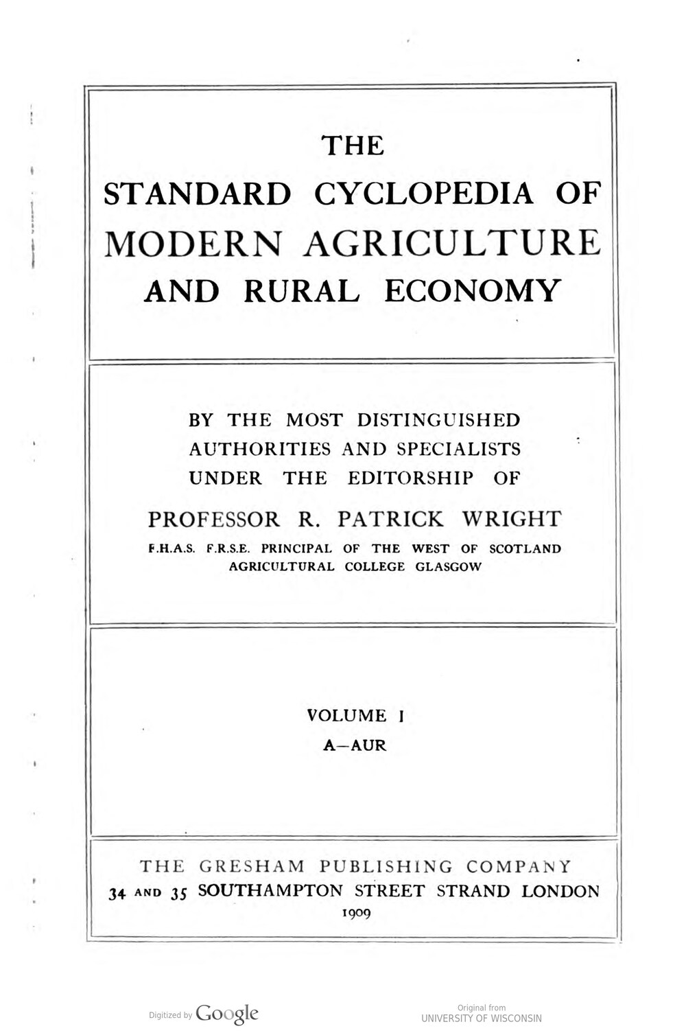 Cover für The standard cyclopedia of modern agriculture and rural economy