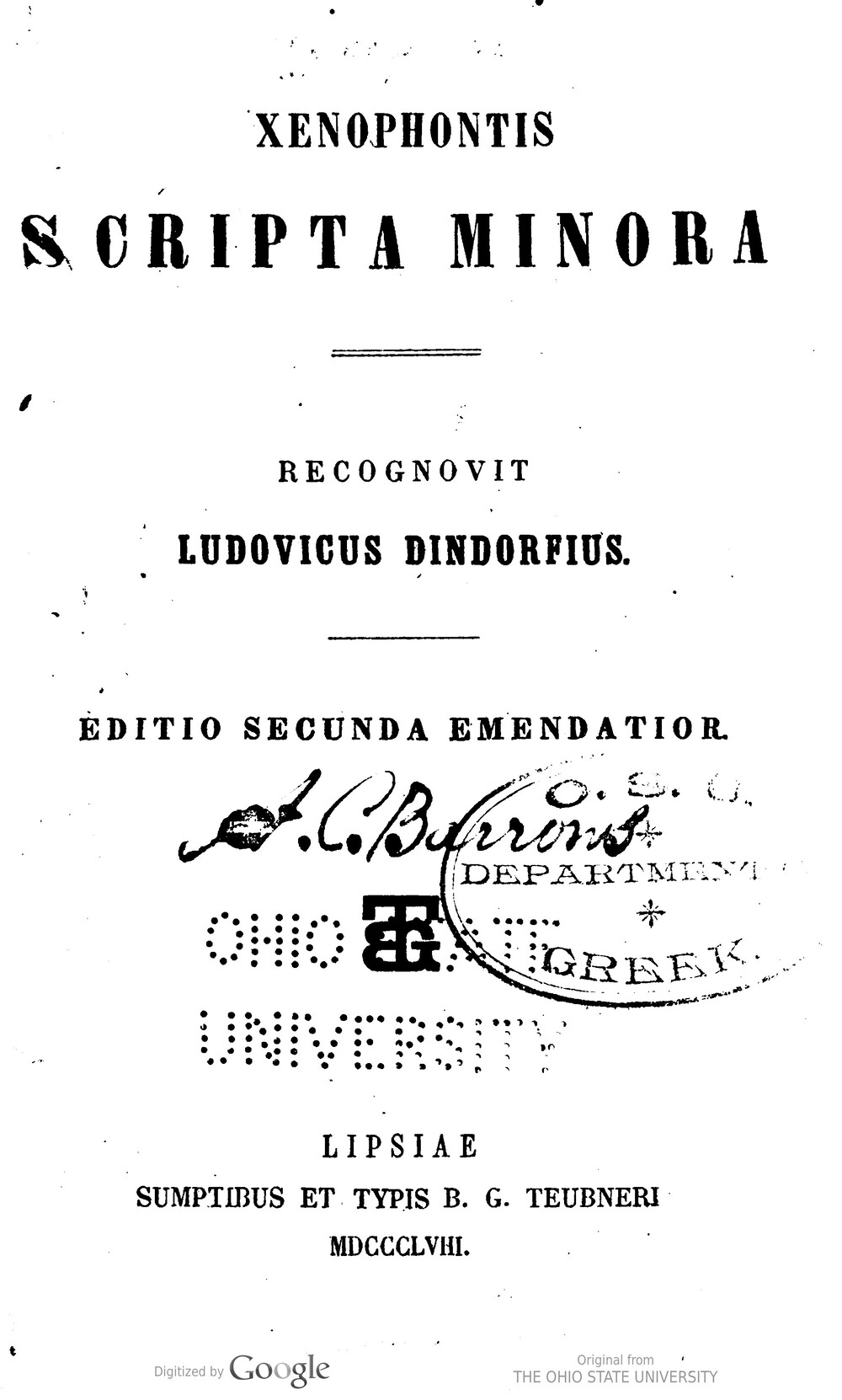 Cover für Scripta minora