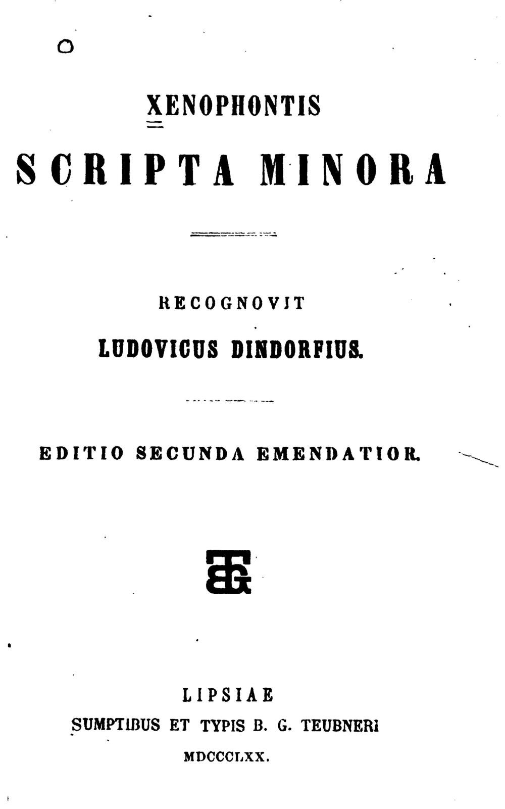 Cover für Scripta minora