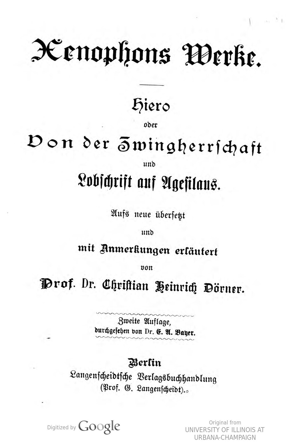 Cover für Lobschrift auf Agesilaus