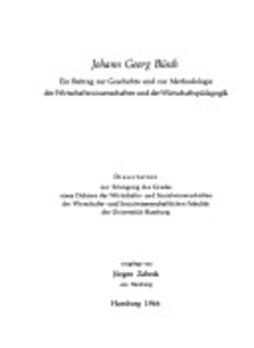 Cover für Johann Georg Büsch