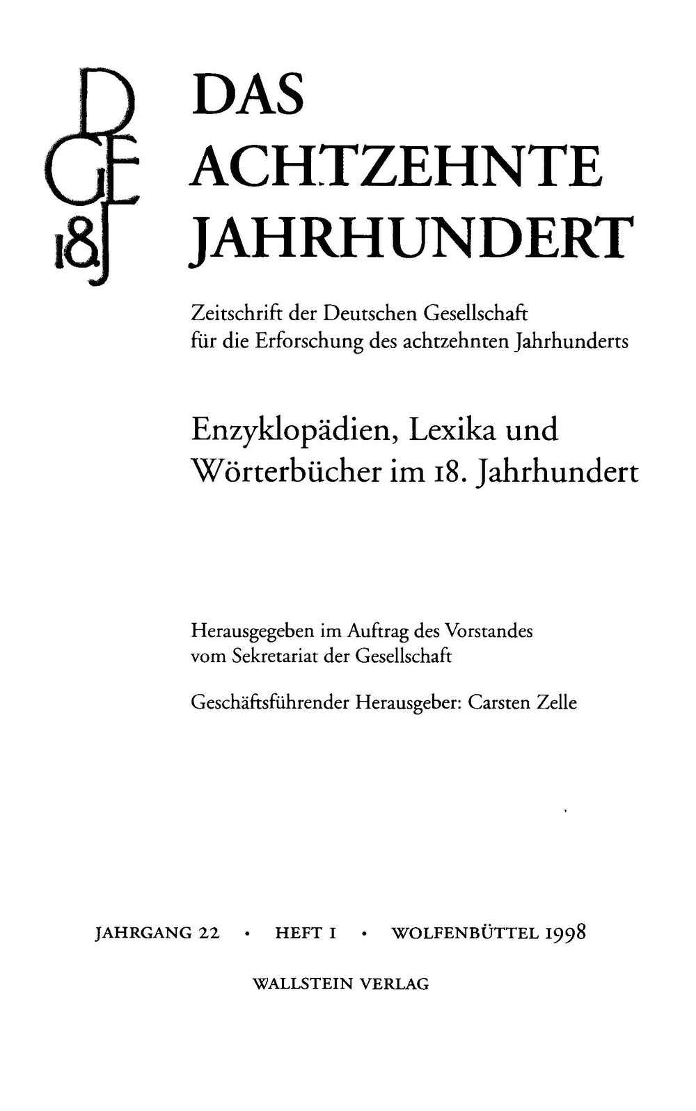 Cover für Johann Georg Walch und sein Philosophisches Lexicon