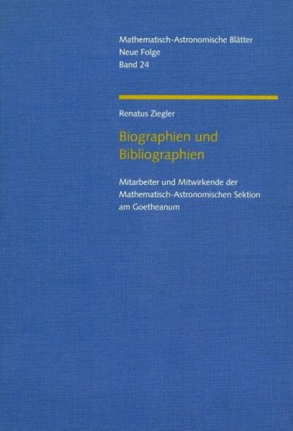 Cover für Biographien und Bibliographien