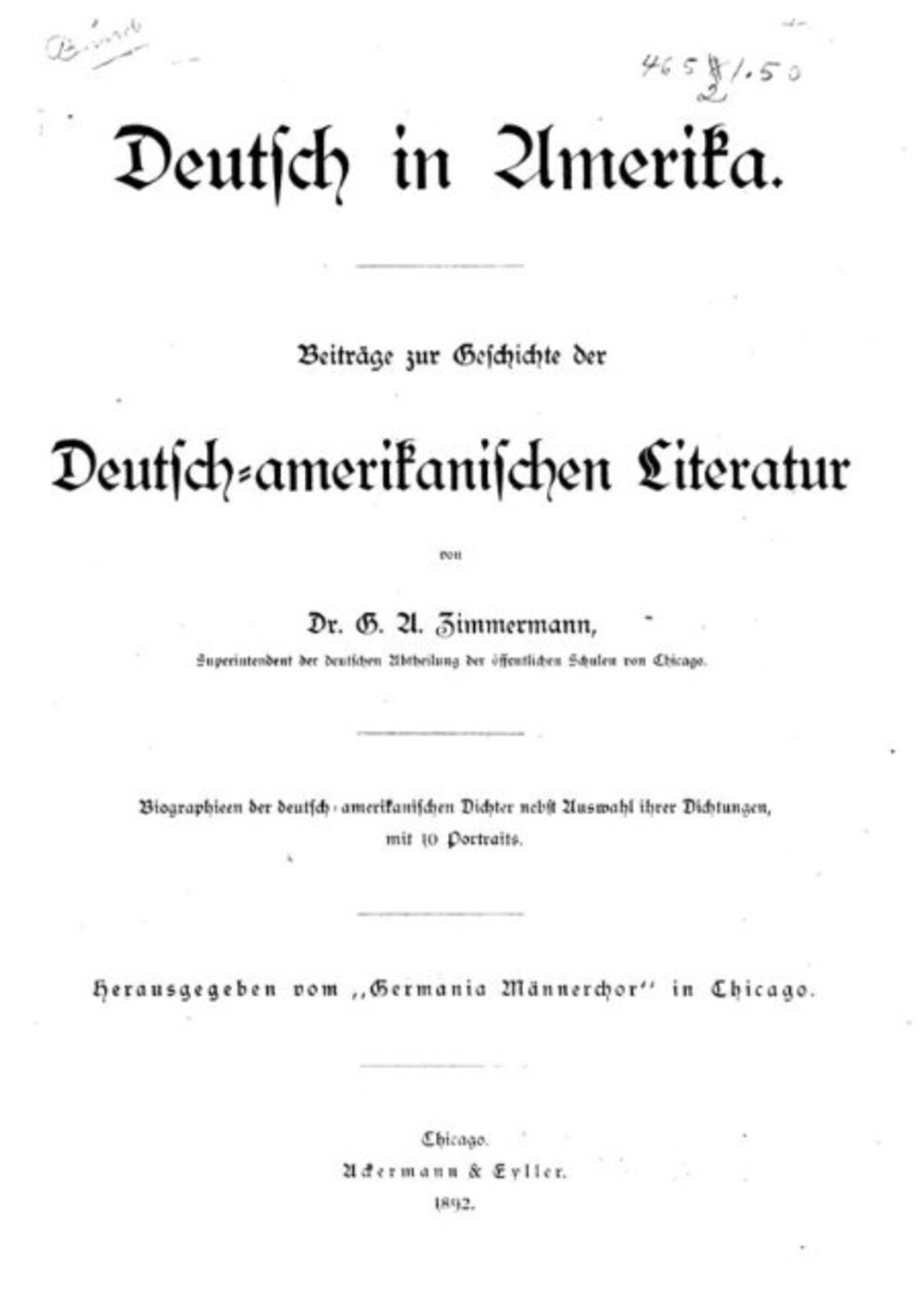 Cover für Deutsch in Amerika