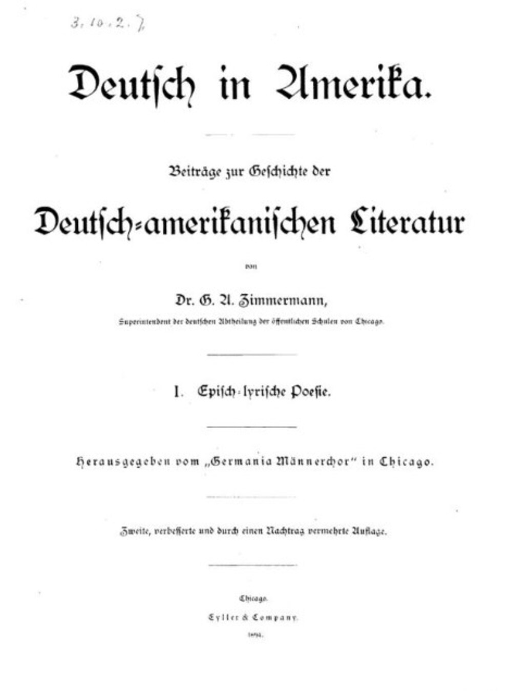 Cover für Deutsch in Amerika