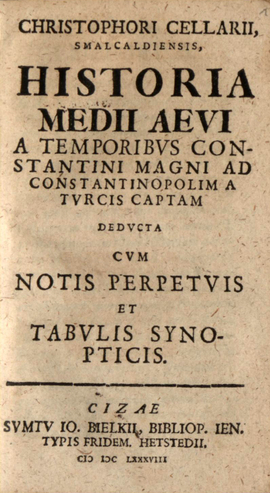 Cover: Historia medii aevi - Cellarius, Christoph - 1688