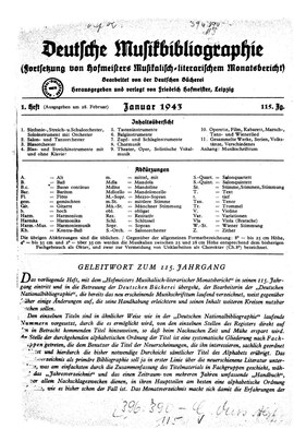 Cover: Deutsche Musikbibliographie - Deutsche Bücherei - 1943-1990