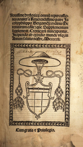 Cover: Novissime hystoriam omnium repercussiones - Foresti, Giacomo Filippo - 1503