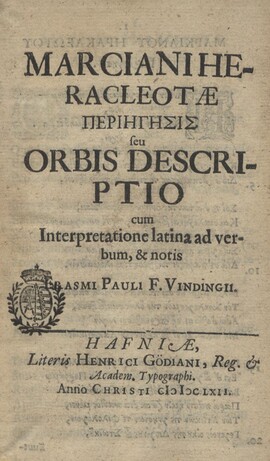 Cover: Marciani Heracleotae περιηγεησις - Pseudo-Scymnus - 1662