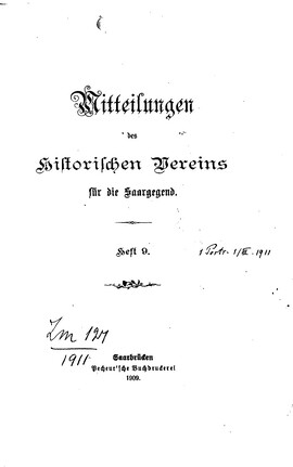 Cover: Die Reise des Grafen Johann Ludwig von Nassau-Saarbrücken nach dem heiligen Lande in den Jahren 1495 und 1496 - Ruppersberg, Albert - 1909
