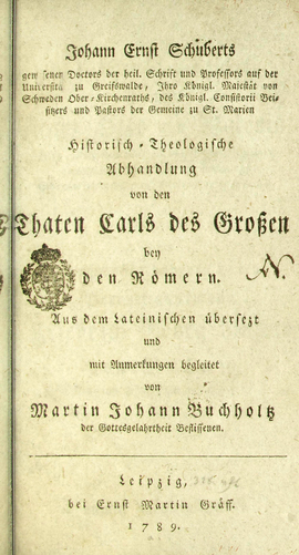Cover: Historisch-Theologische Abhandlung - Schubert, Johann Ernst - 1789